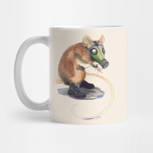 Pest Control - Mouse in a Gas Mask Art Mug